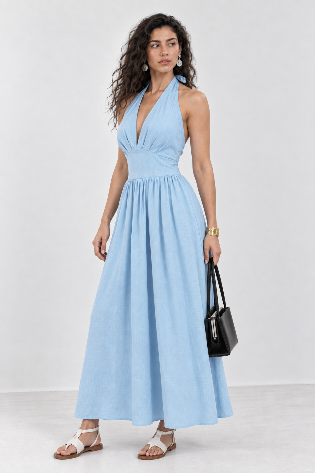  Halter Maxi Dress