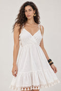 White Wrap Mini Dress