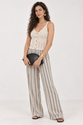 Apricot Knit Button-Front Cami Top