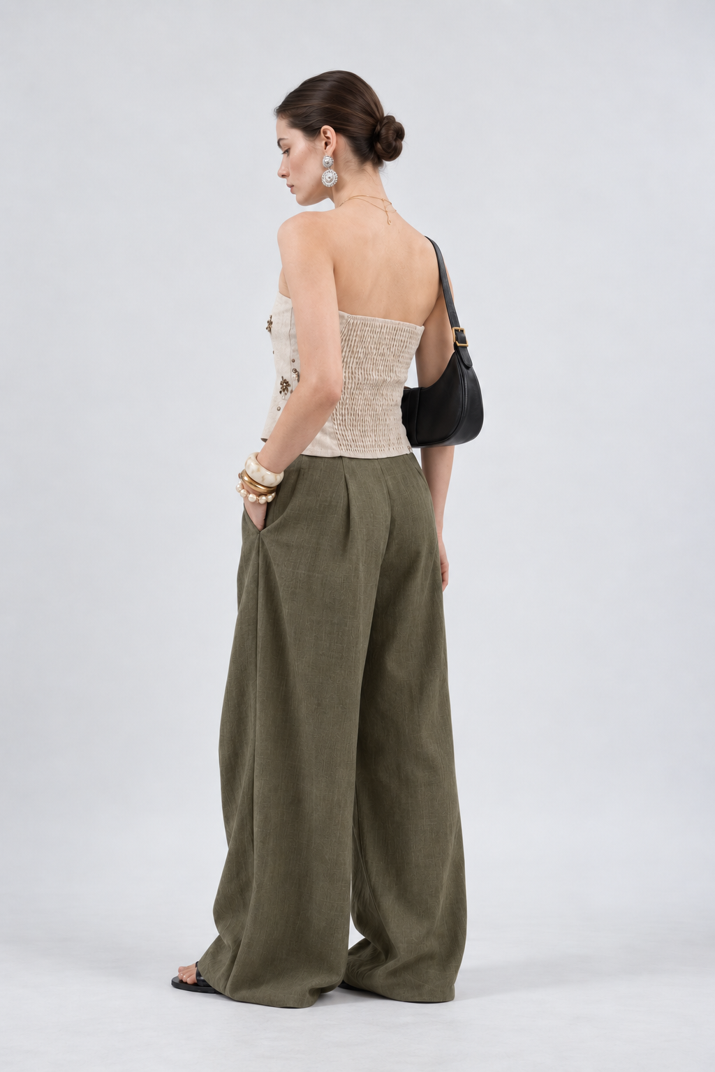 Apricot Linen Cami Top