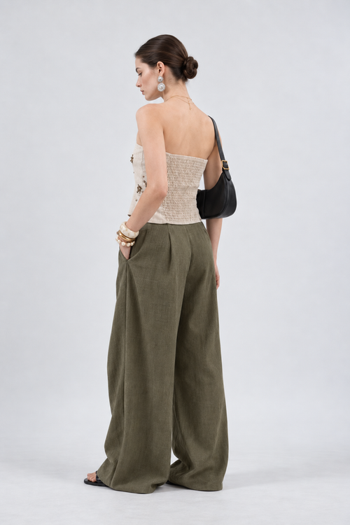 Apricot Linen Cami Top
