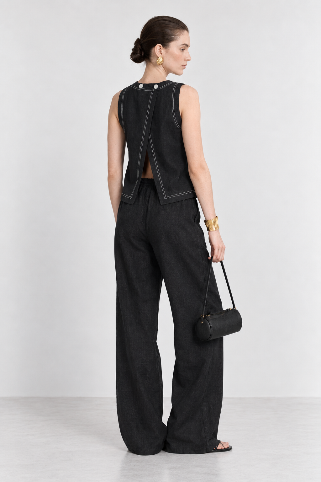 Black Drawstring Relaxed Pants