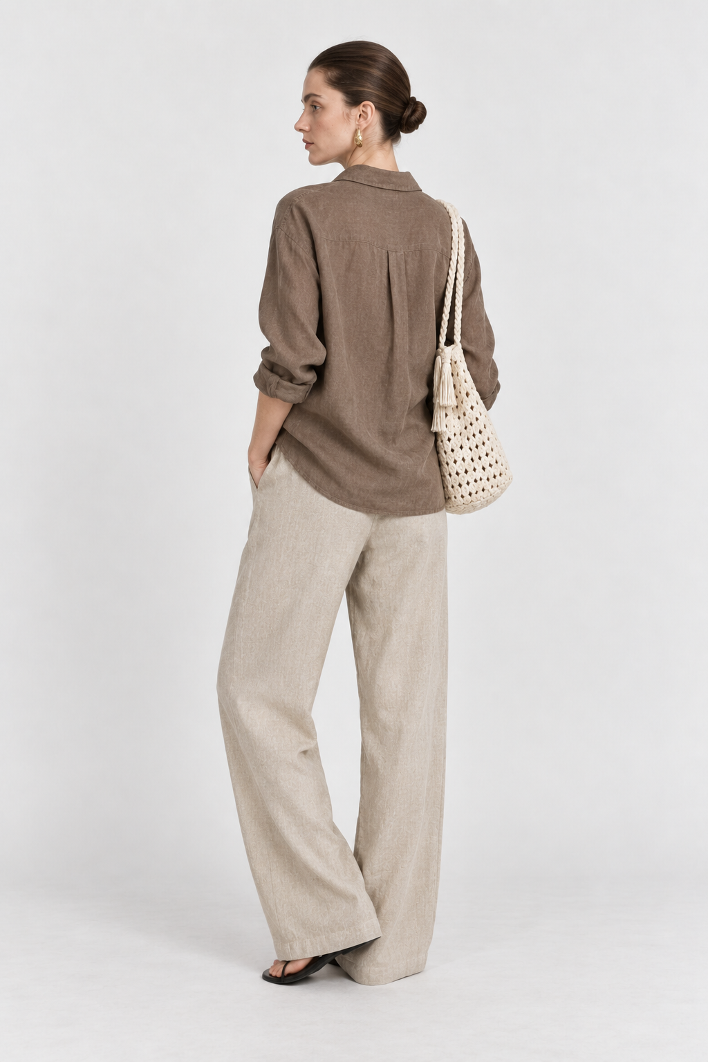 Caramel Linen Sun Shirt