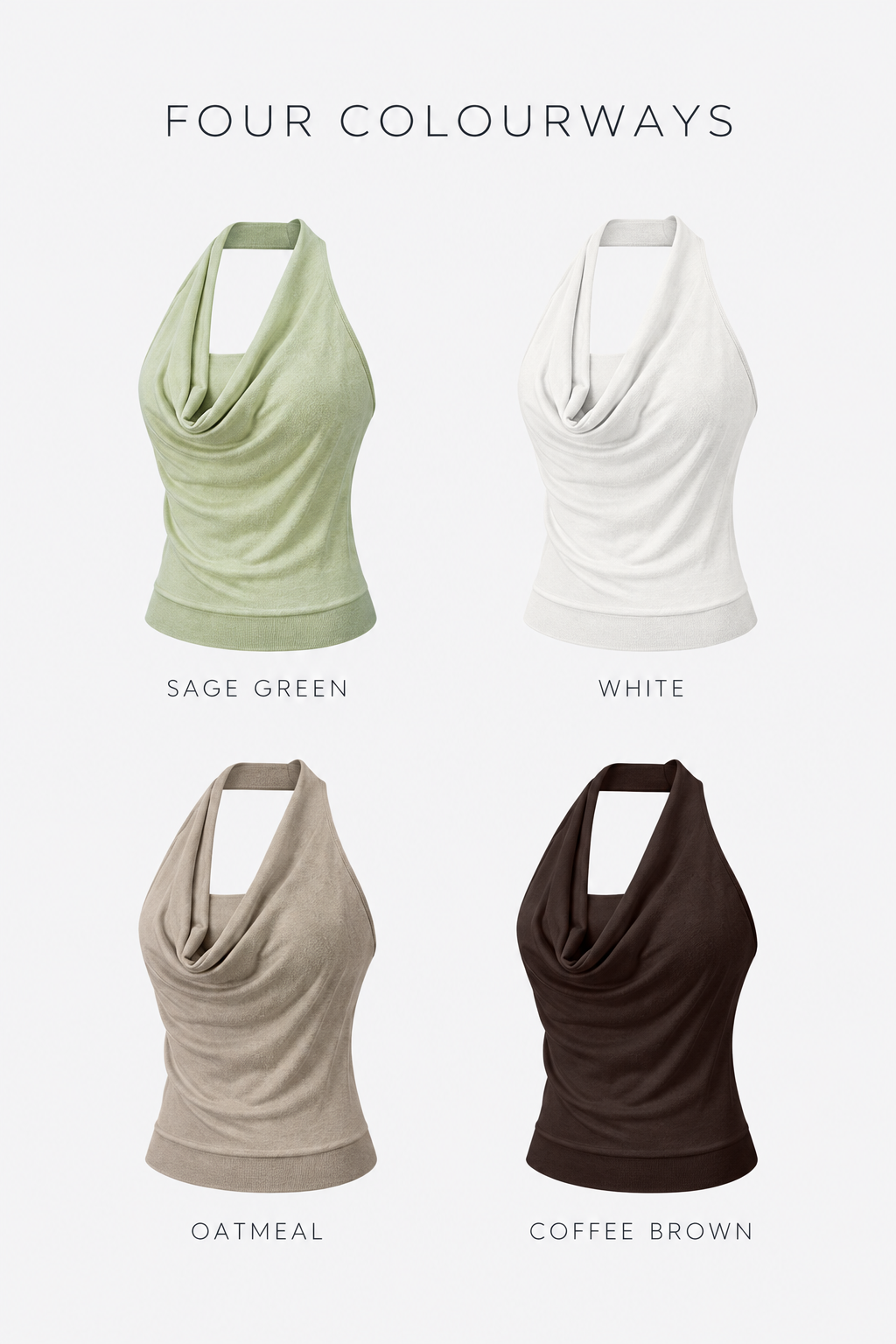  Cowl Neck Halter Top