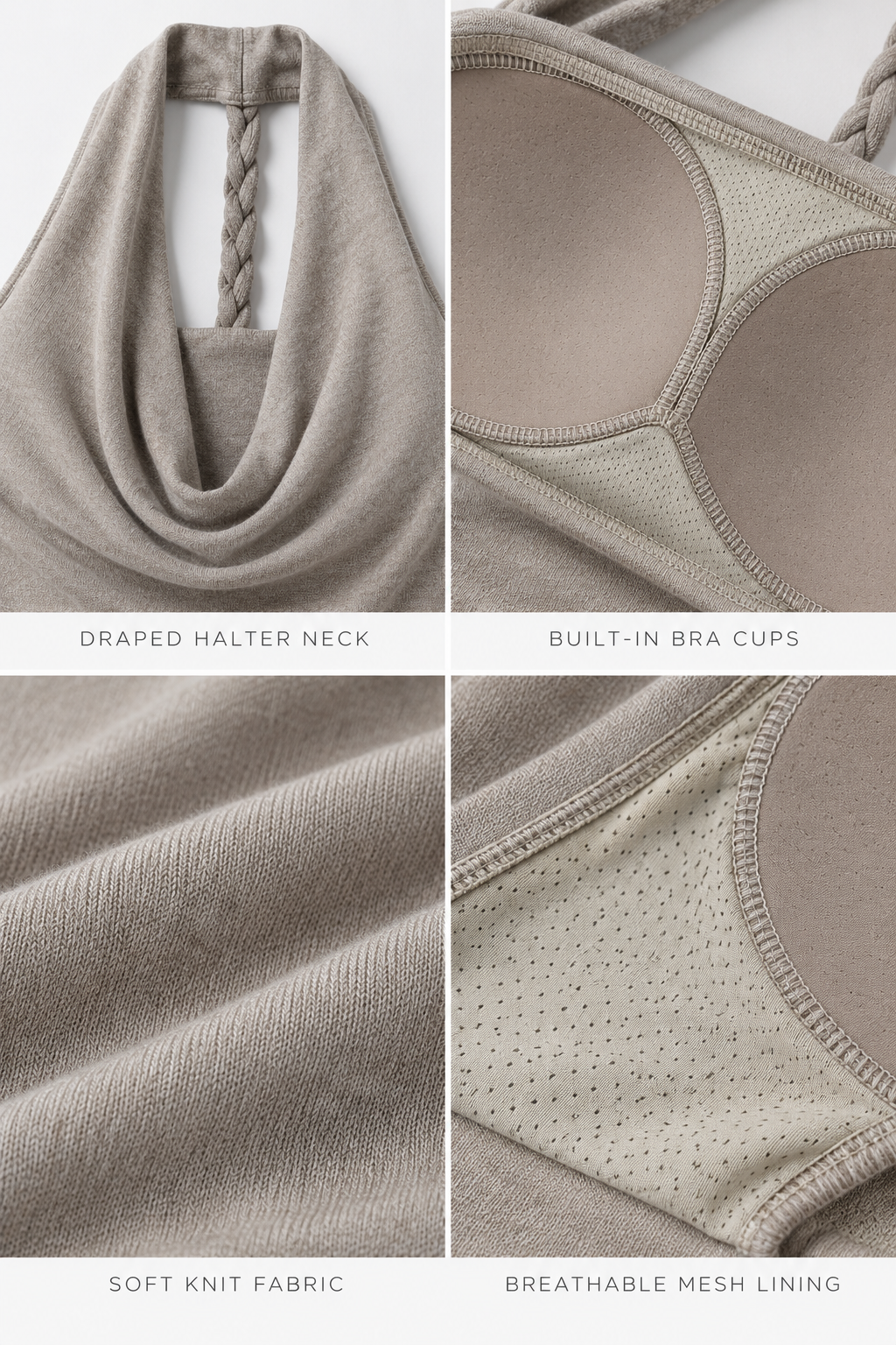 Cowl Neck Halter Top