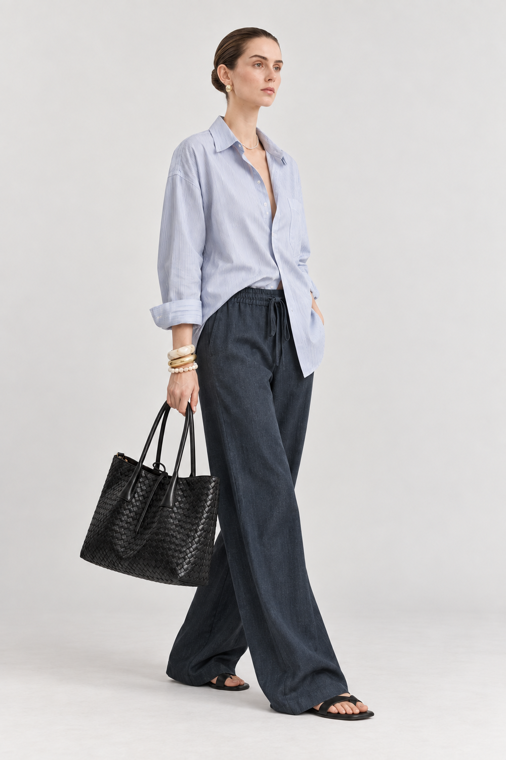 Divine Sky Blue Wide Leg Pants