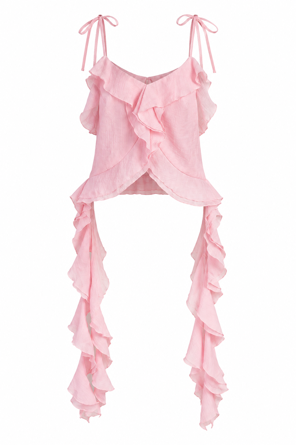 Halo Pink Tie Asymmetric Cami Top