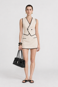 Khaki Contrast Vest Top