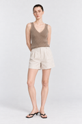 Knit V-Neck Khaki Cami