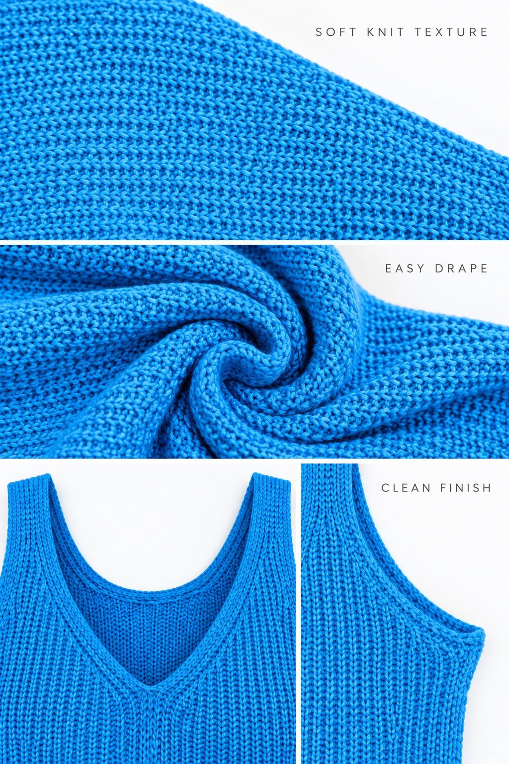 Knit V-Neck Khaki Cami