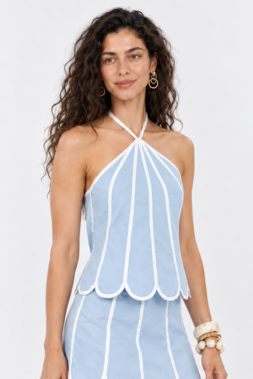 Light Blue Halter Cami Top