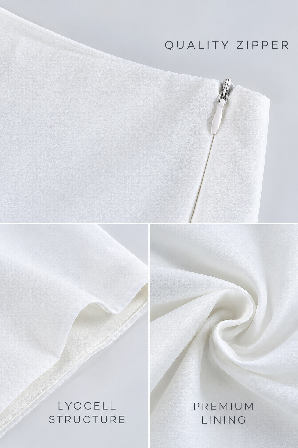 Lucent White Side-Slit Fitted Maxi Skirt