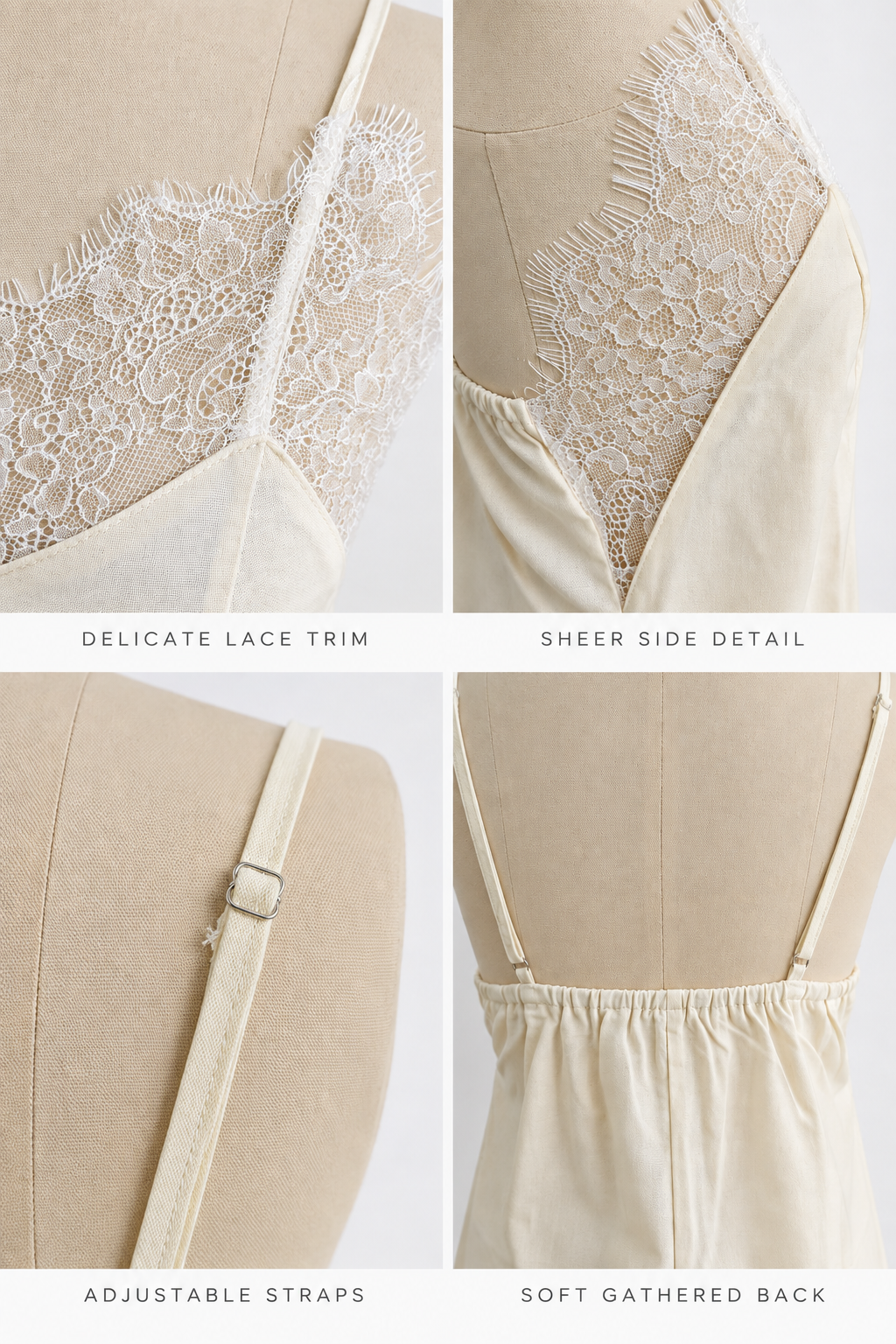 Morrow Khaki Lace-Trim Mini Dress