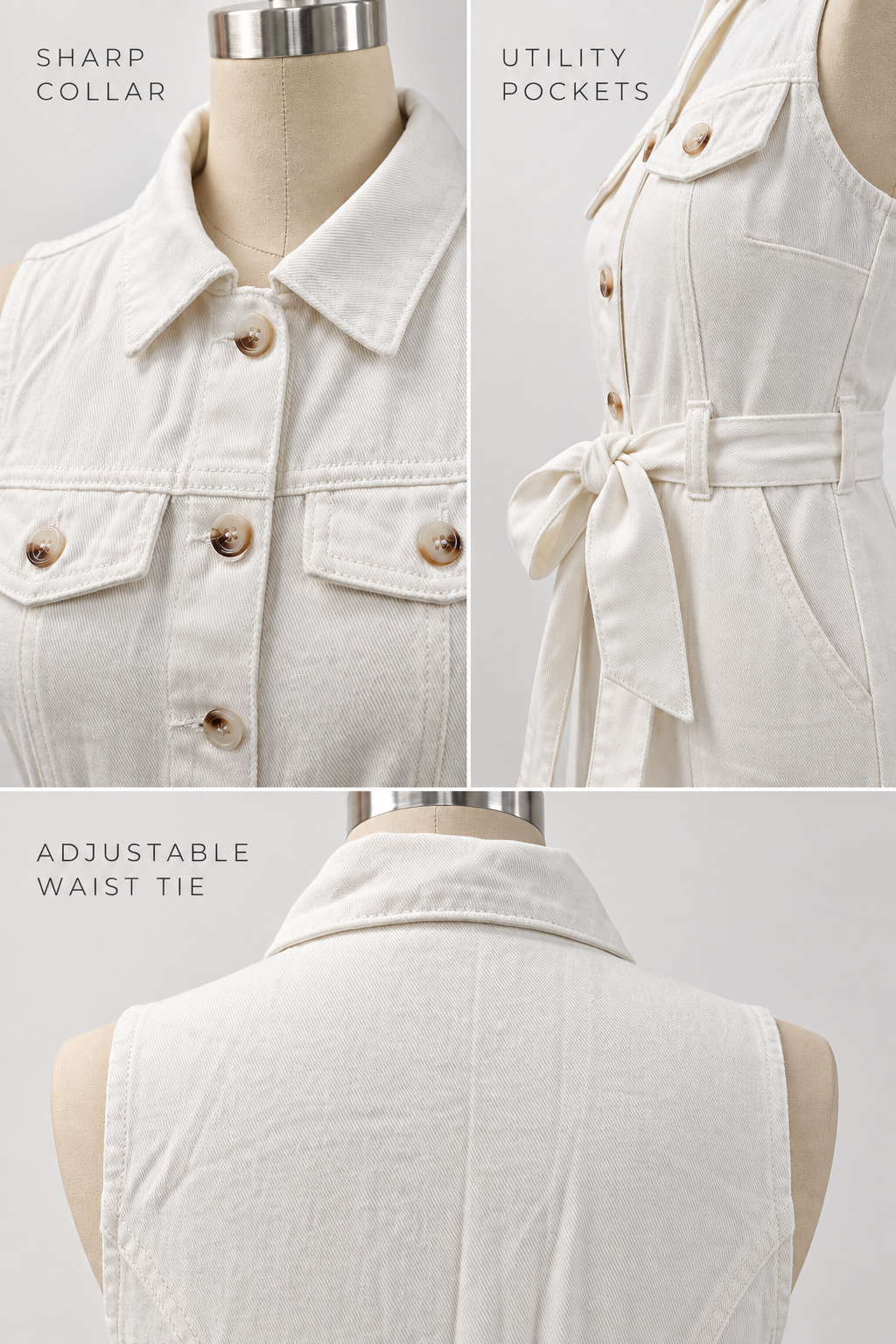 Morrow White Denim Mini Dress