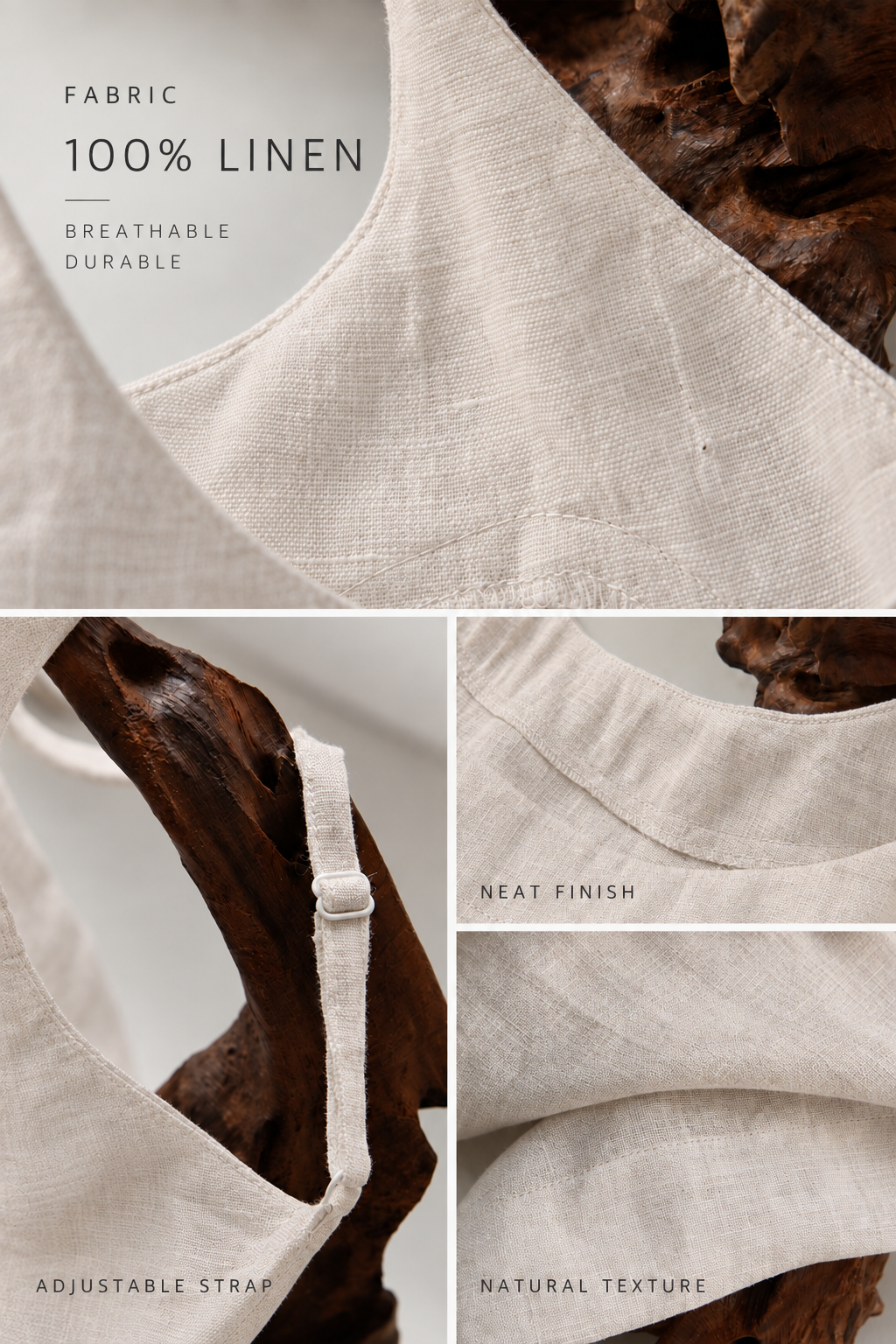 Natural linen Premium Linen Cami Top