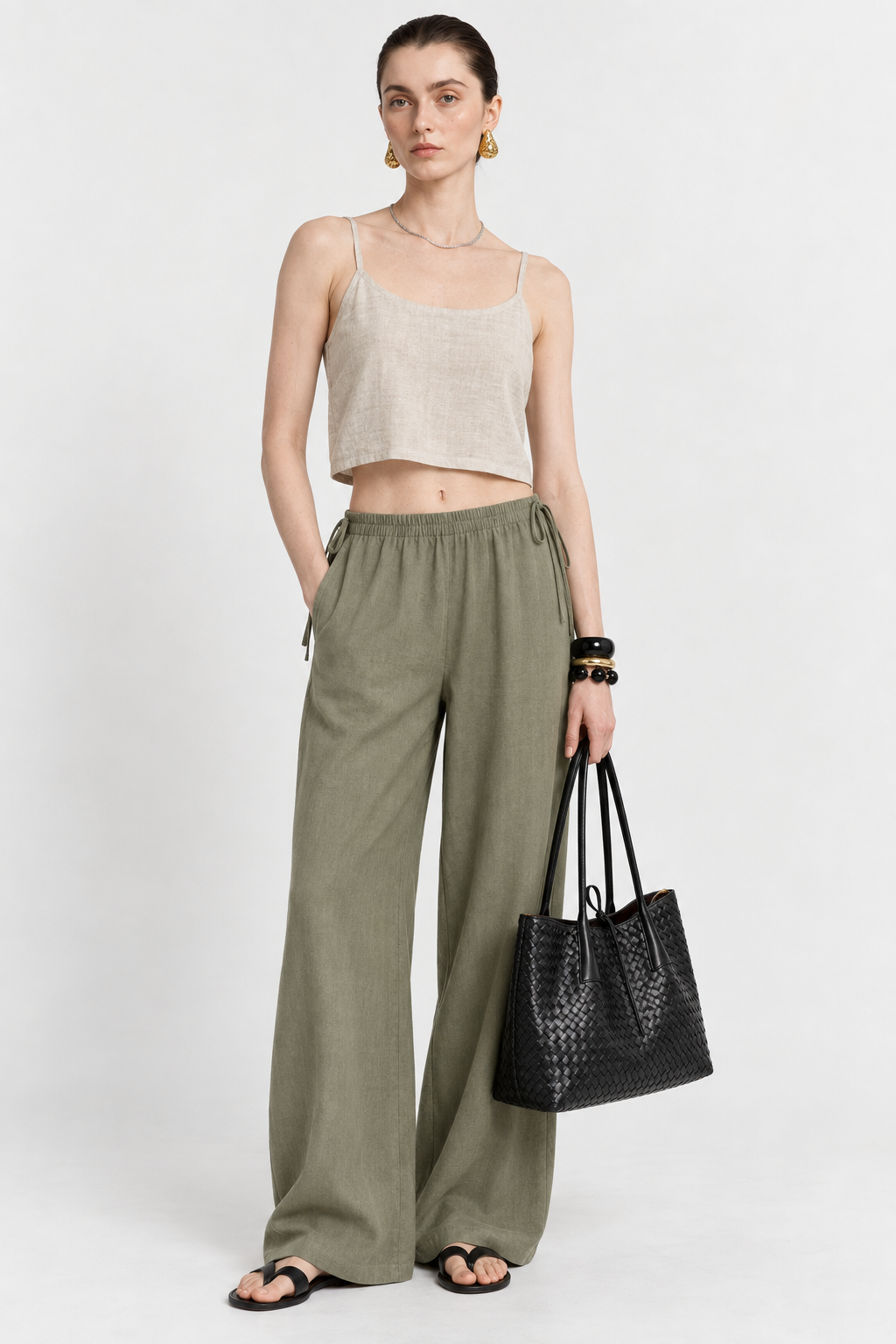 Natural linen Premium Linen Cami Top