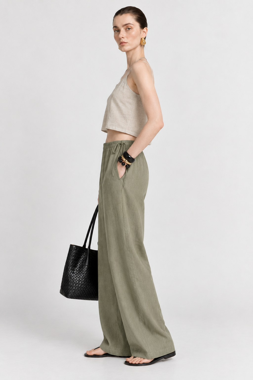 Natural linen Premium Linen Cami Top