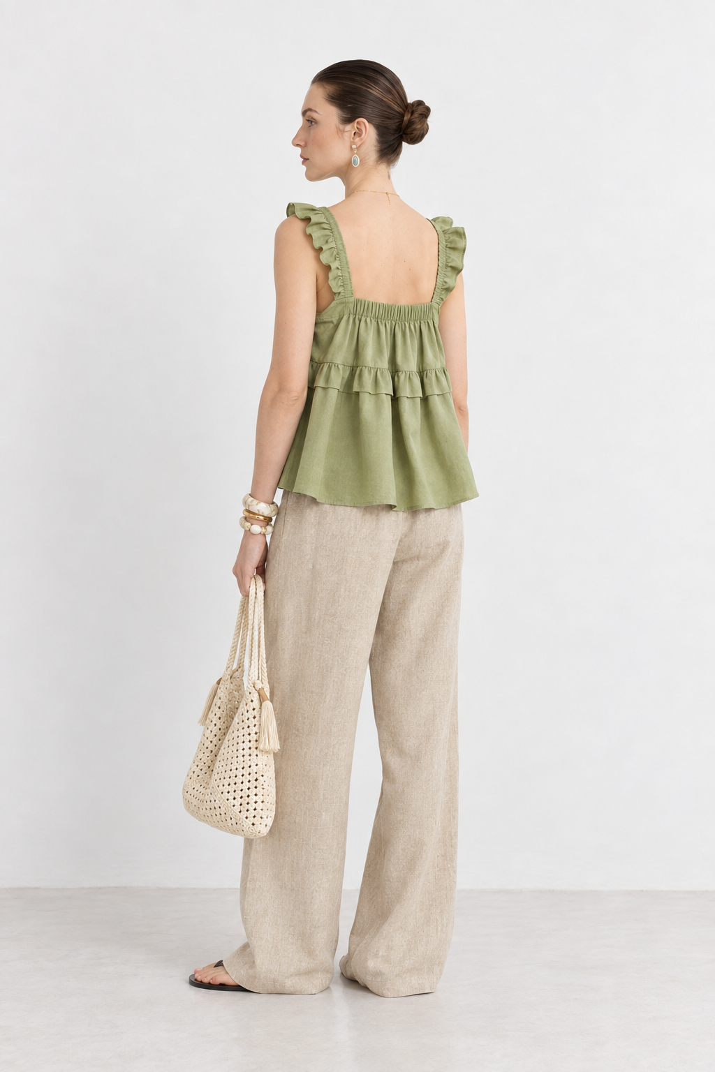 Sage Green Peplum Top
