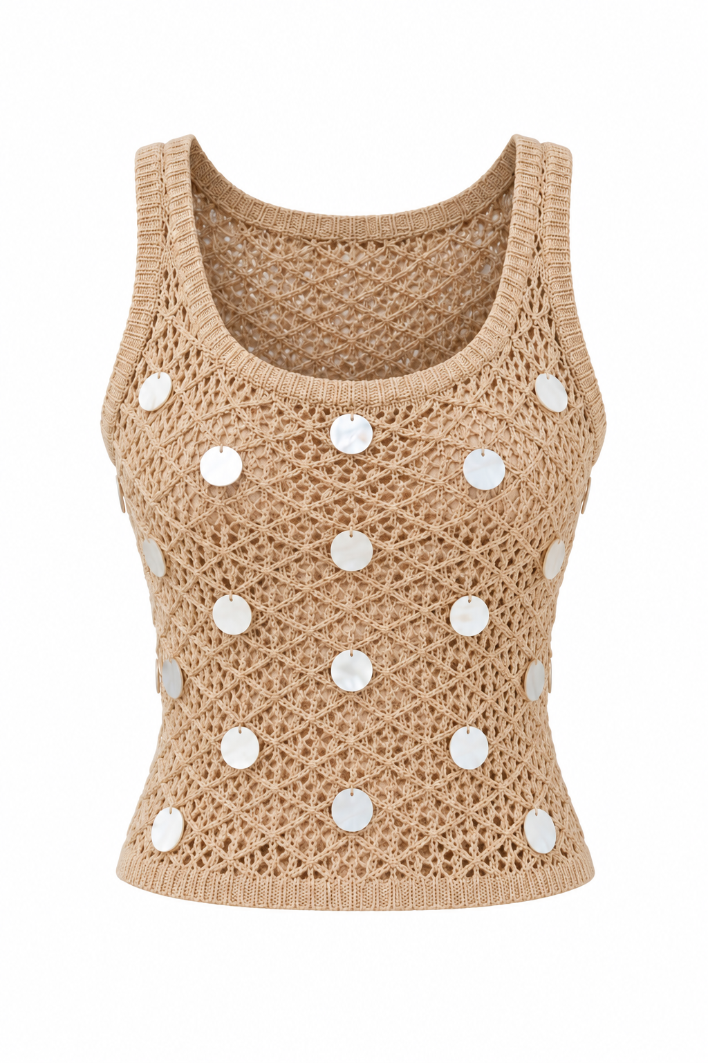 Sand Openwork Disc  Cami