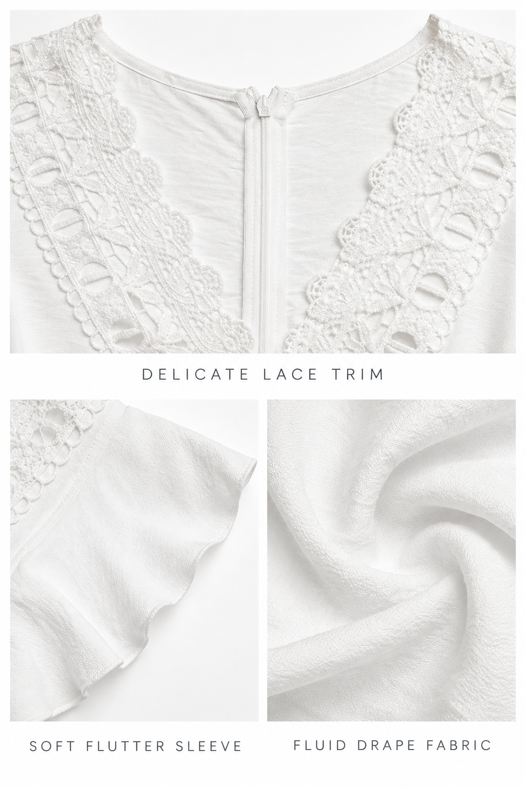 White Crochet Lace Wide Leg Jumpsuit