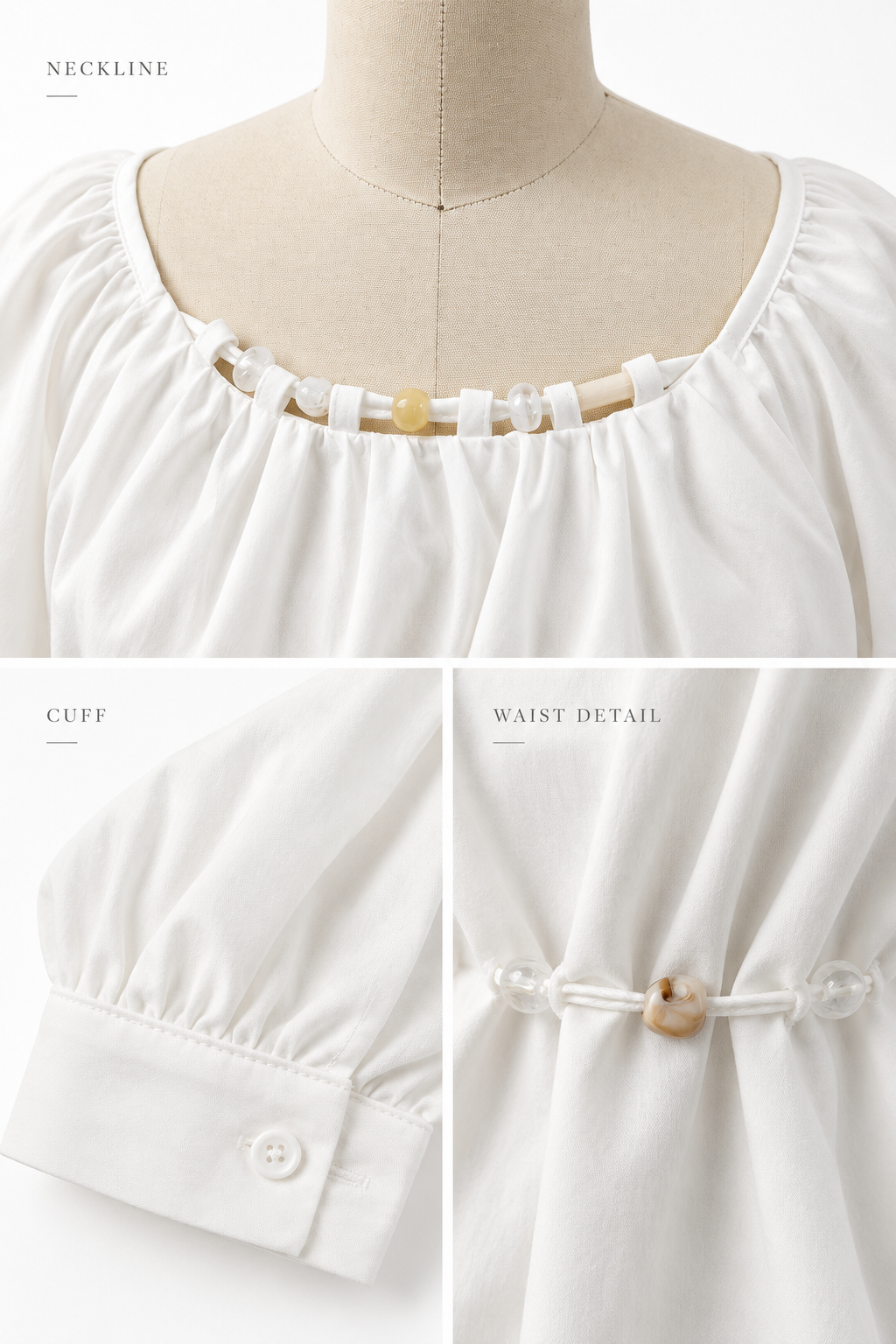 White Peplum Blouse 