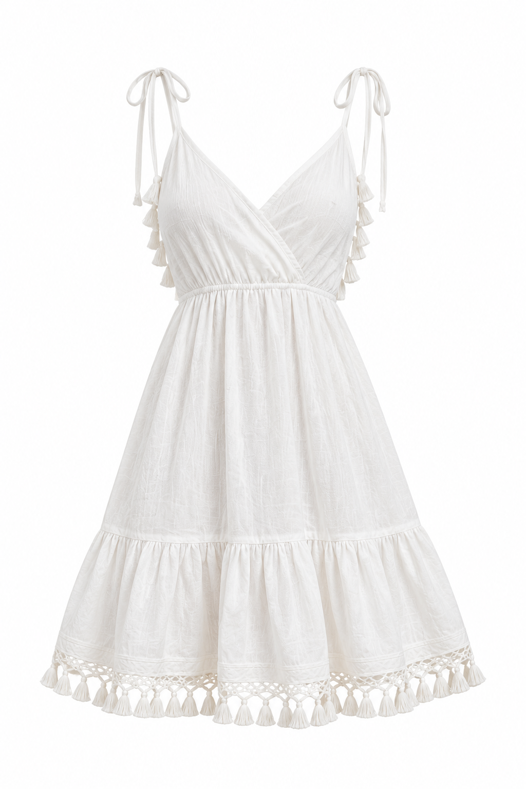 White Wrap Mini Dress