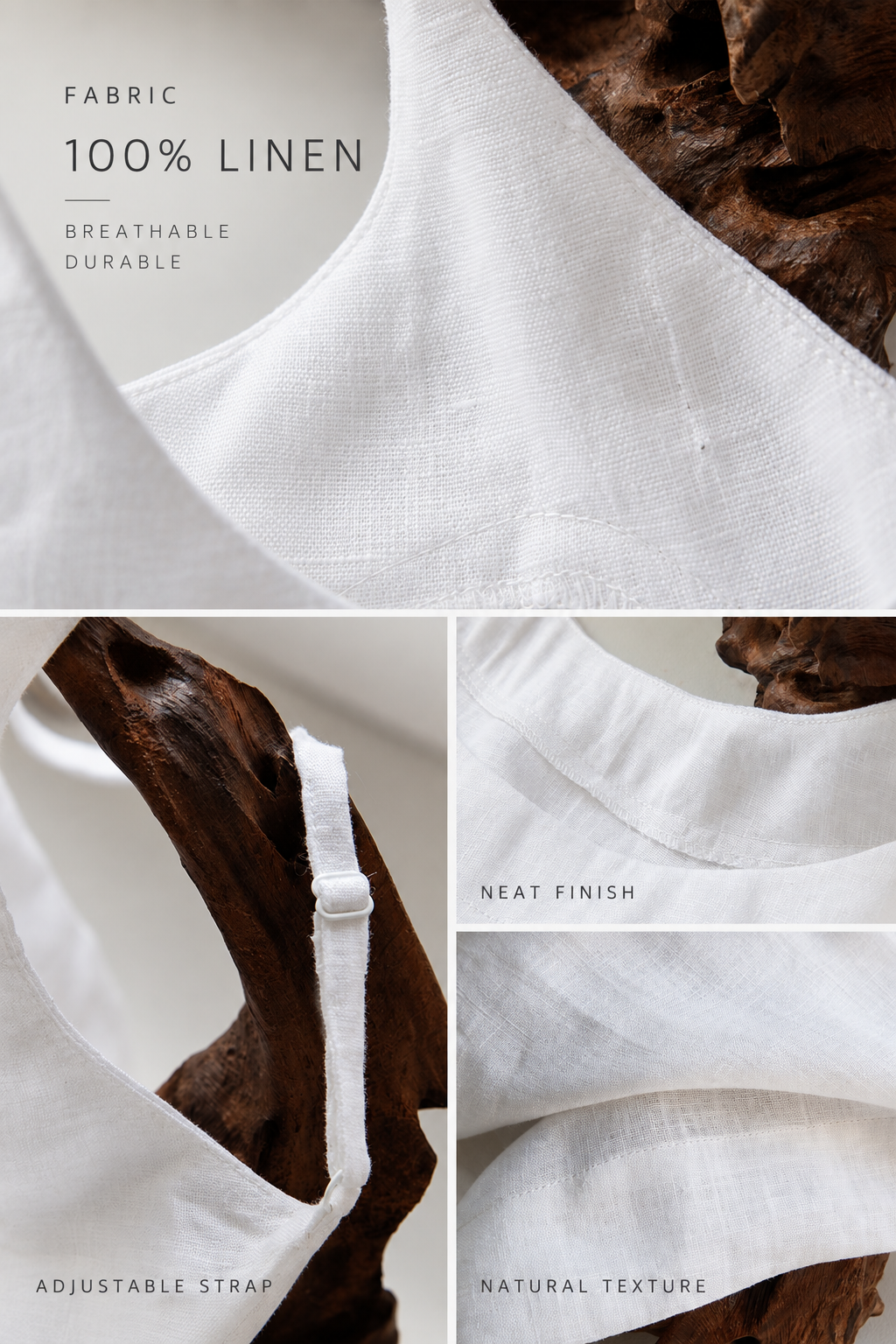 White Premium Linen Cami Top