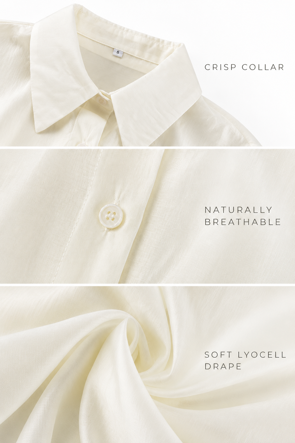 Zephyr Beige Lyocell Sun Shirt