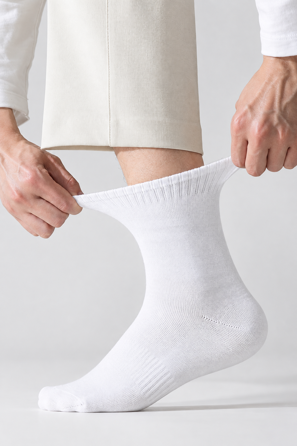 Womens White Ankle Socks